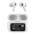 A9-White Smart-Screen Earbuds
